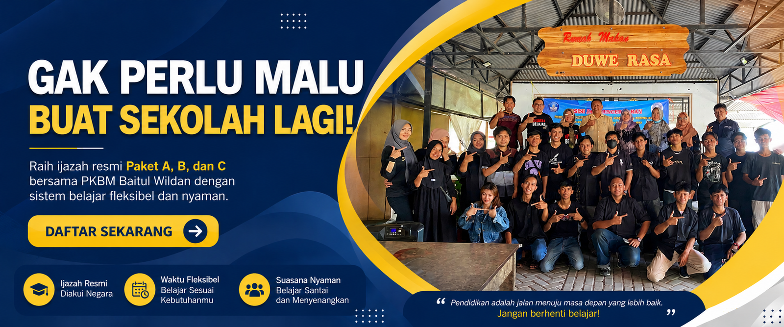 GAK PERLU MALU BUAT SEKOLAH LAGI!